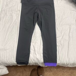 Lululemon Athletica Charcoal and Violet Leggings